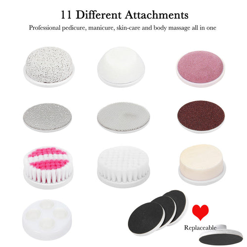 11 In 1 Facial Cleansing Brush Electric Face Foot Hands Cleaning Machine