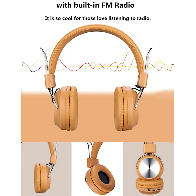 SODO SD-1001 Wireless Bluetooth 5.0 Headphones – Foldable Design, FM Radio, TF Card & AUX, Hi-Fi Stereo Over-Ear Headset
