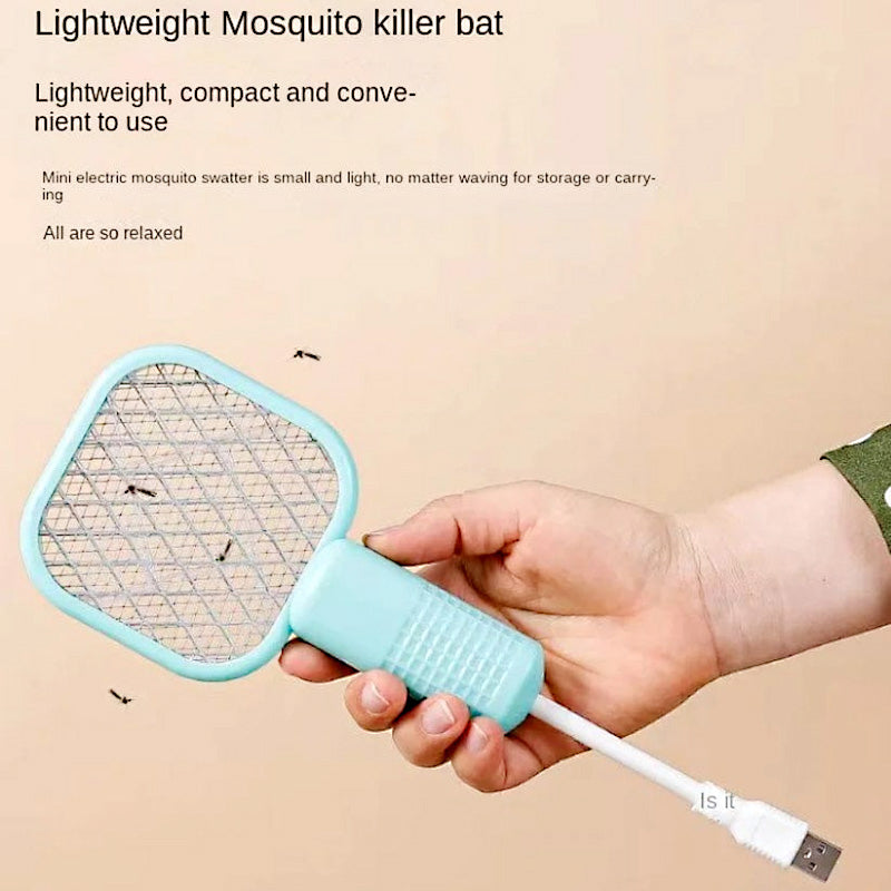 Mini 2-in-1 USB Electric Mosquito Racket & UV Bug Zapper Lamp – Portable, Chemical-Free Bug Killer