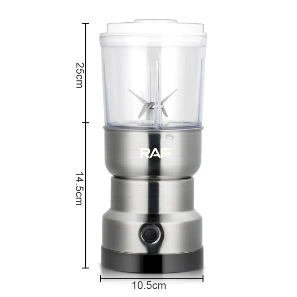 Raf 2 in 1 Mini Electric Coffee Grinder - Electric Masala Grinder - Juicer Blender - Juicer Blender Grinder - Stainless Steel Material - Spices and Food processor High Quality Machine - Chatni Maker