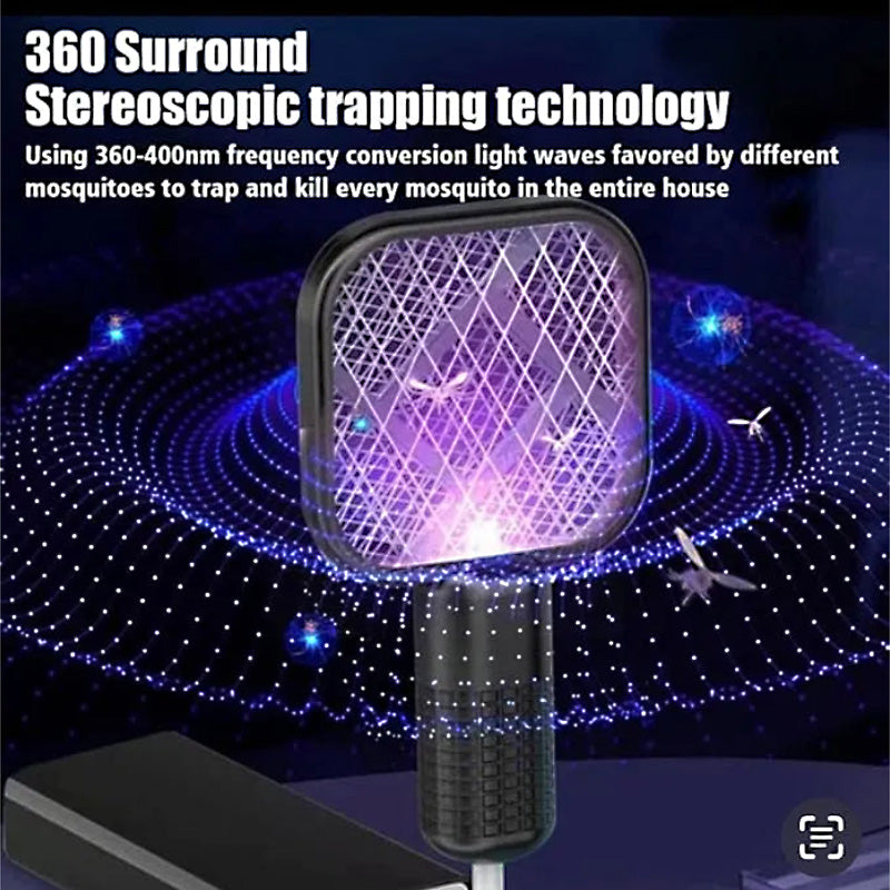 Mini 2-in-1 USB Electric Mosquito Racket & UV Bug Zapper Lamp – Portable, Chemical-Free Bug Killer
