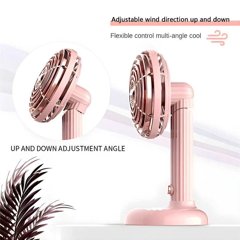 Compact Mini Portable USB Rechargeable Lightweight Handheld Cooling Fan With Adjustable Angle For Living Room, Bedroom And Office
