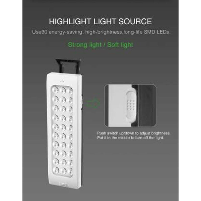 Portable 2.4W Rechargeable LED Hand Lamp Light With Solar Panel Charge Port And Large 1600mAh Battery