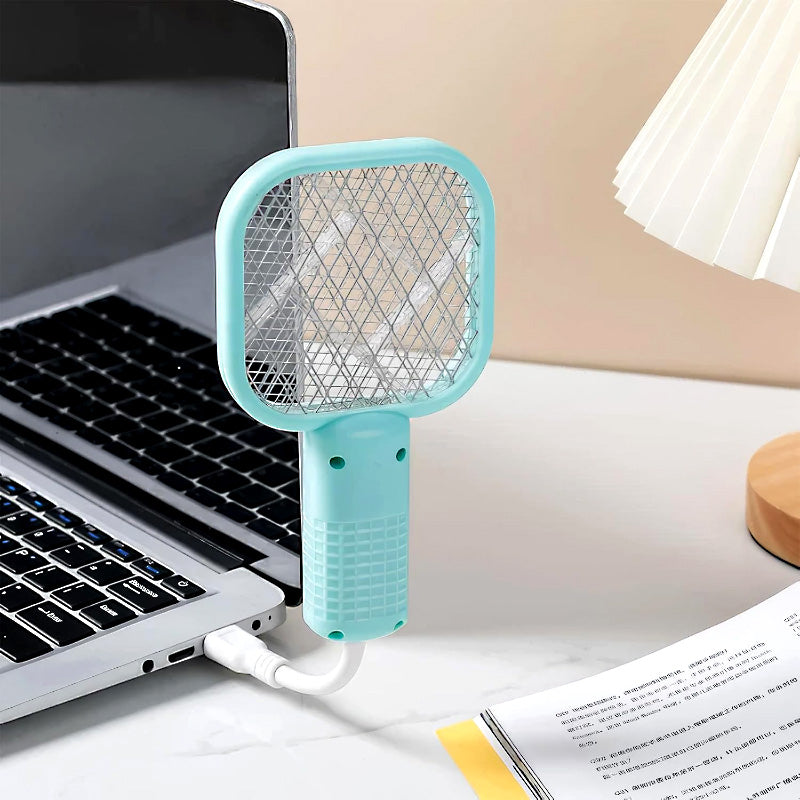 Mini 2-in-1 USB Electric Mosquito Racket & UV Bug Zapper Lamp – Portable, Chemical-Free Bug Killer