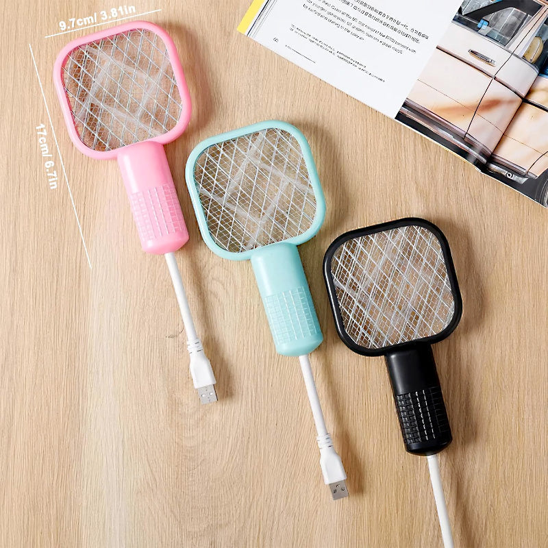Mini 2-in-1 USB Electric Mosquito Racket & UV Bug Zapper Lamp – Portable, Chemical-Free Bug Killer