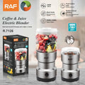 Raf 2 in 1 Mini Electric Coffee Grinder - Electric Masala Grinder - Juicer Blender - Juicer Blender Grinder - Stainless Steel Material - Spices and Food processor High Quality Machine - Chatni Maker