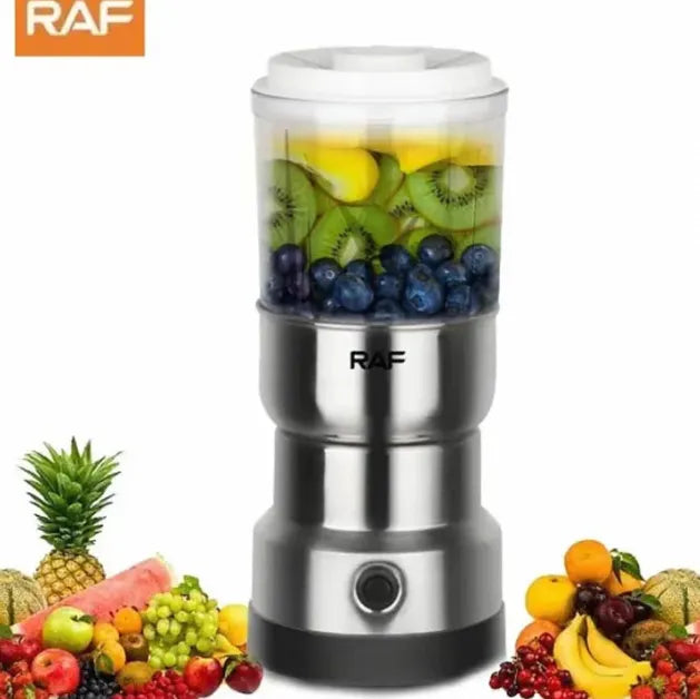 Raf 2 in 1 Mini Electric Coffee Grinder - Electric Masala Grinder - Juicer Blender - Juicer Blender Grinder - Stainless Steel Material - Spices and Food processor High Quality Machine - Chatni Maker