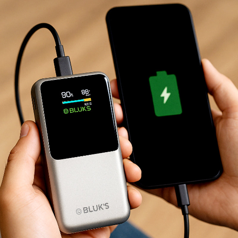 BLUK’S BX-302 20000mAh Power Bank – 22.5W PD Fast Charging, Qualcomm 3.0, Dual USB and LCD Display