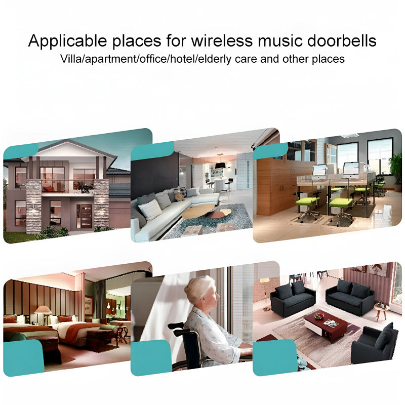 VOYE V012A Home Music Remote Control Wireless Doorbell With 38 Polyphony Sounds