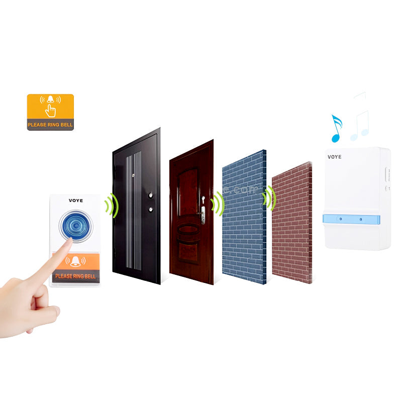VOYE V012A Home Music Remote Control Wireless Doorbell With 38 Polyphony Sounds