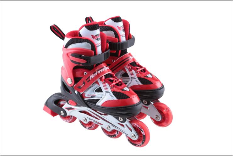 Adjustable Children Single Four-Wheel Roller Skates Skating Shoes