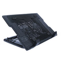 Portable And Powerful Dual Fan Laptop Cooling Pad With Adjustable Stand And LED Backlit