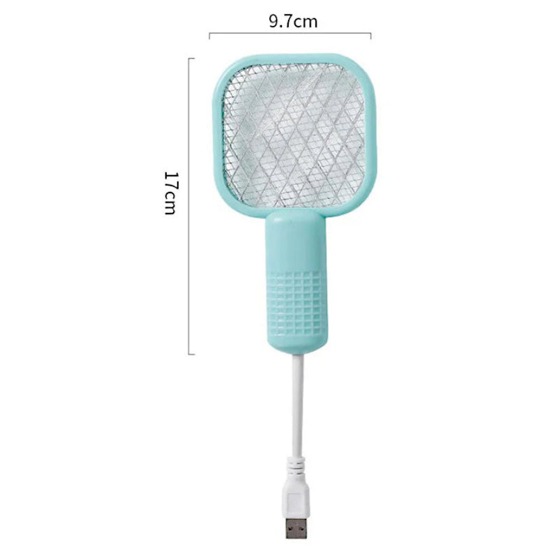 Mini 2-in-1 USB Electric Mosquito Racket & UV Bug Zapper Lamp – Portable, Chemical-Free Bug Killer
