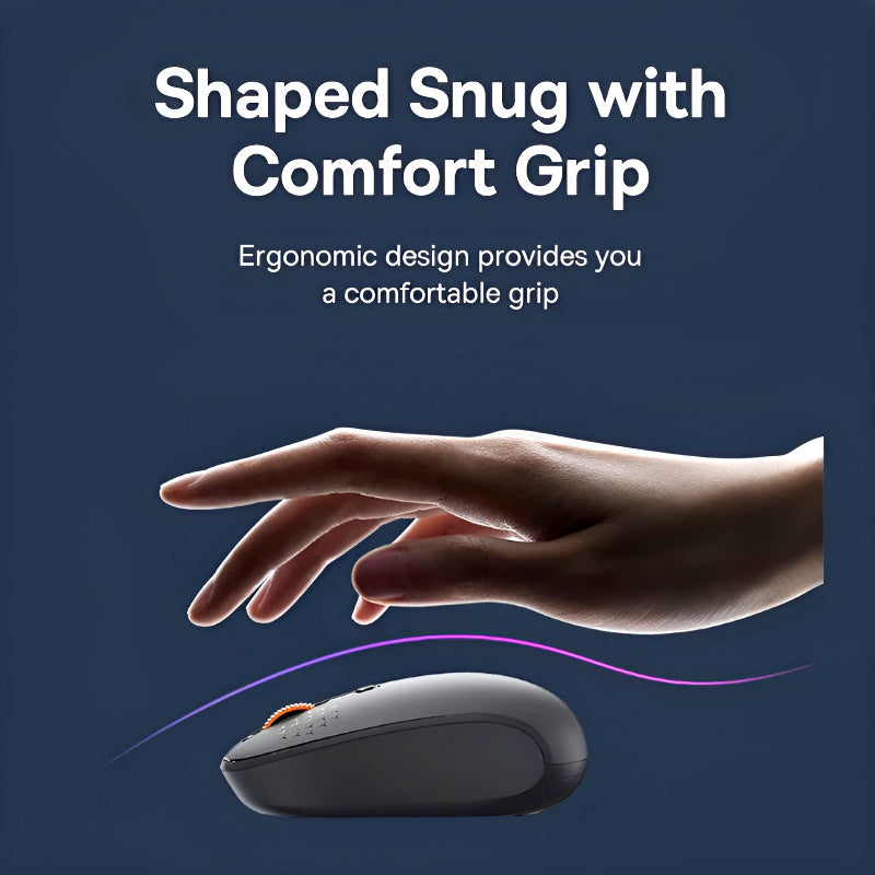 Baseus F01A Compact Silent Click Comfortable Design Wireless Mouse with Adjustable DPI