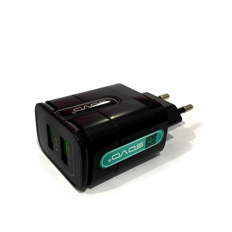 Sovo SE-52 Lexus 2.4 Amp Super Fast Charging Adapter With 2 USB Ports