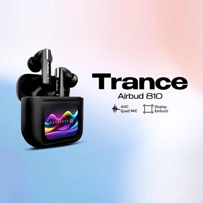 Audionic Trance Airbud 810 – Smart Touch Display Earbuds with High-Quality Sound, ANC, Quad Mic & 20H Playtime