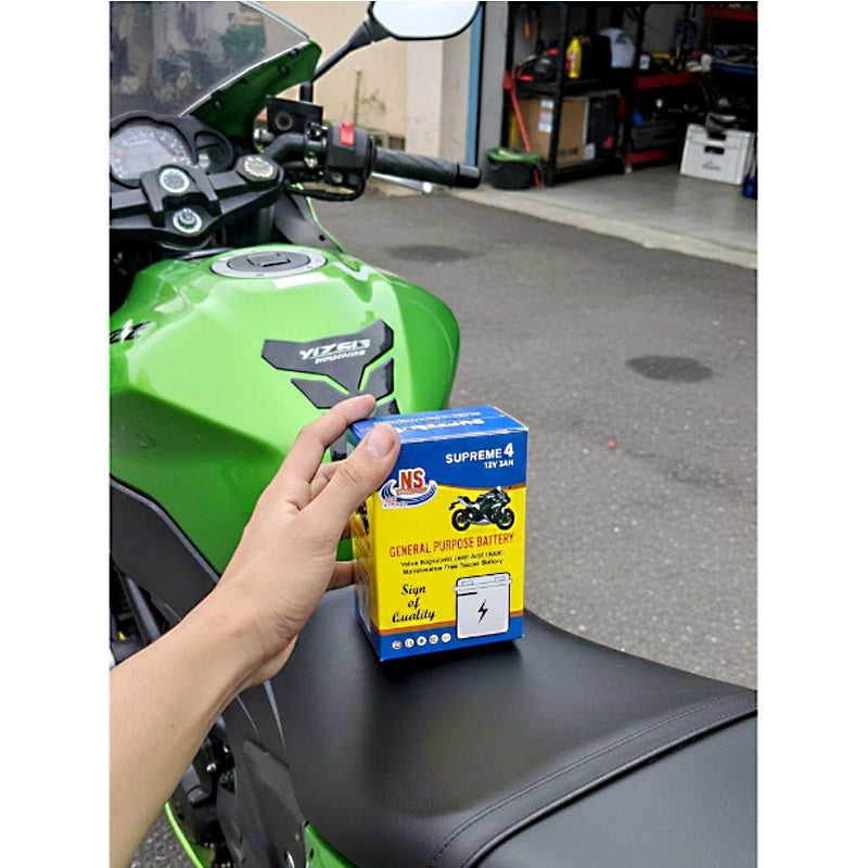 NS Supreme 4 – High-Performance 12V Dry Maintenance-Free AGM Motorcycle Battery