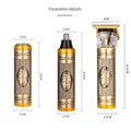 3-In-1 Vintage Grooming Set USB Rechargeable Multi-Functional Hair Clipper, Shaver, And Nose Trimmer For Men