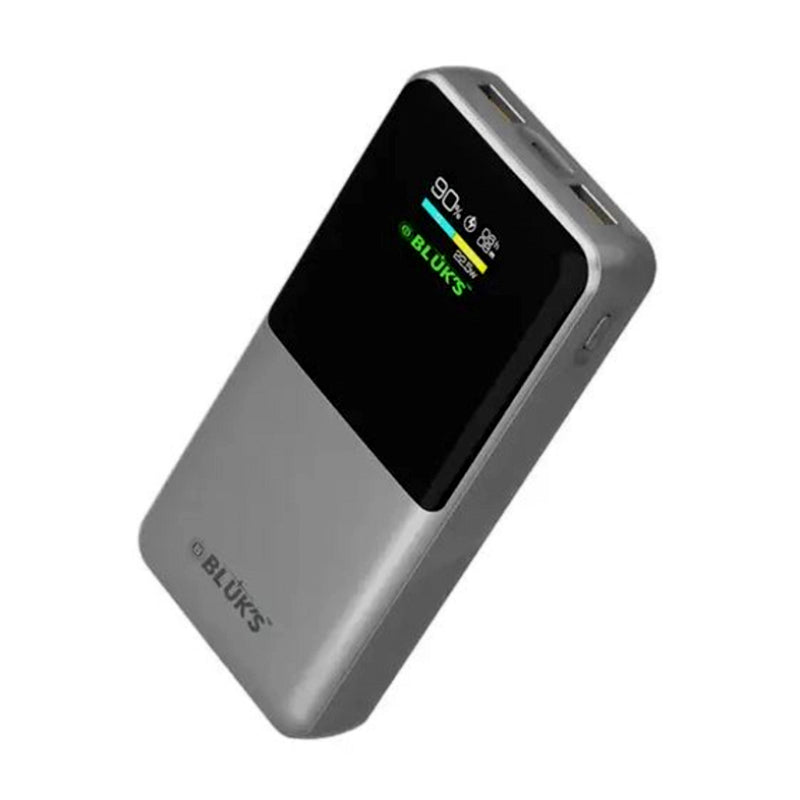 BLUK’S BX-302 20000mAh Power Bank – 22.5W PD Fast Charging, Qualcomm 3.0, Dual USB and LCD Display