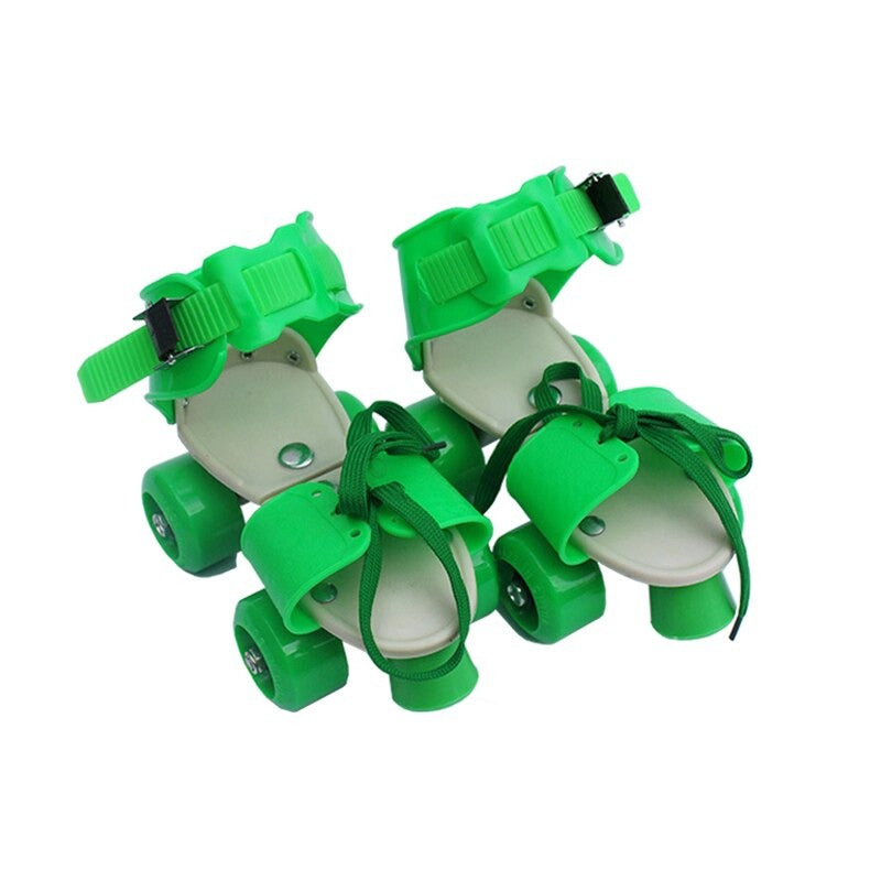 Adjustable Size Children Roller Skates Double Row 4 Wheels Skating Shoes
