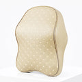 Luxury Ergonomic Memory Foam Car Neck Pillow – PU Leather Headrest Cushion for Comfortable Neck Support on Long Drives