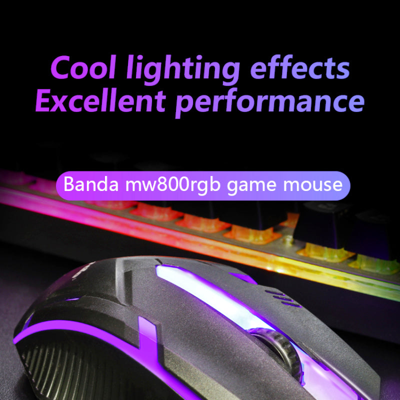 Banda MW800 RGB Esports Gaming Mouse – Precision Control, Dazzling Lighting, and Streamlined Comfort