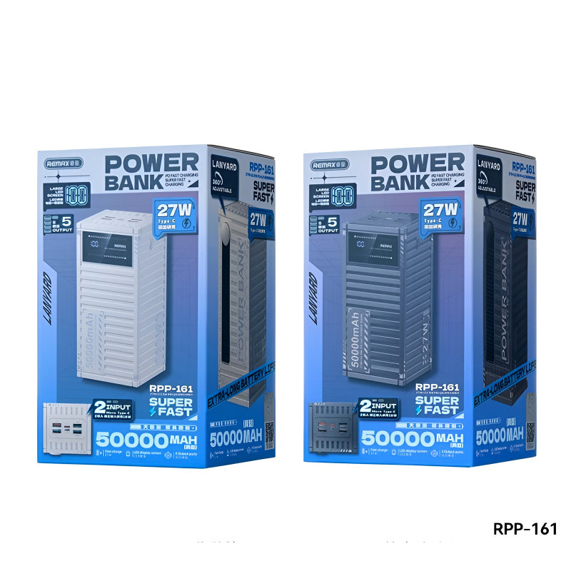 REMAX RPP-161 Container Series 50000mAh PD QC Fast Charging LED Display Powerbank