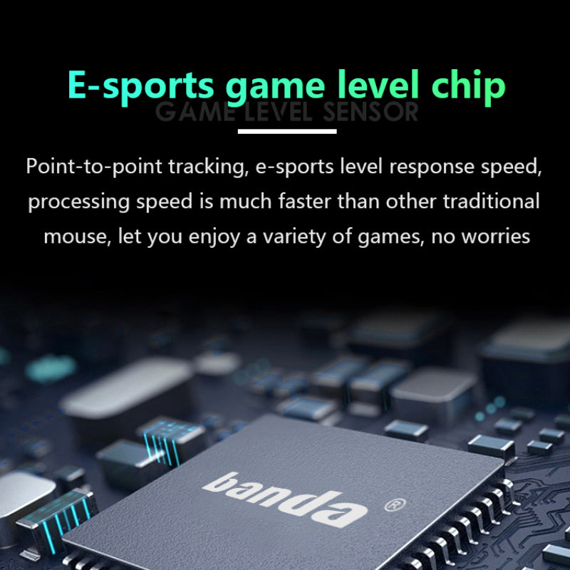 Banda MW800 RGB Esports Gaming Mouse – Precision Control, Dazzling Lighting, and Streamlined Comfort