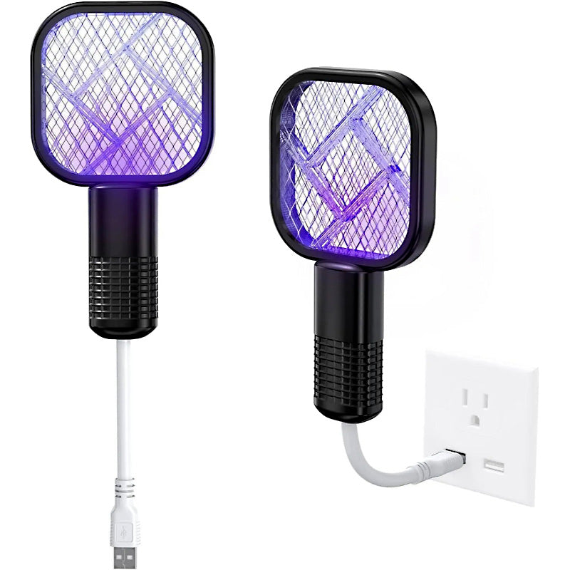 Mini 2-in-1 USB Electric Mosquito Racket & UV Bug Zapper Lamp – Portable, Chemical-Free Bug Killer