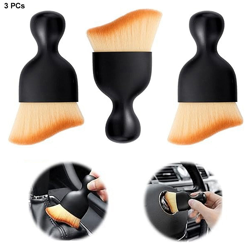 Pack of 3 Ultra Soft Detailing Brush – Multi-Purpose Cleaning Tool for Car Interior, Home & Office