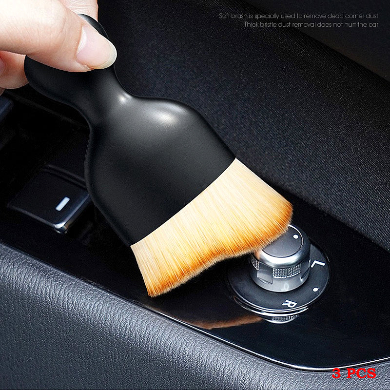 Pack of 3 Ultra Soft Detailing Brush – Multi-Purpose Cleaning Tool for Car Interior, Home & Office