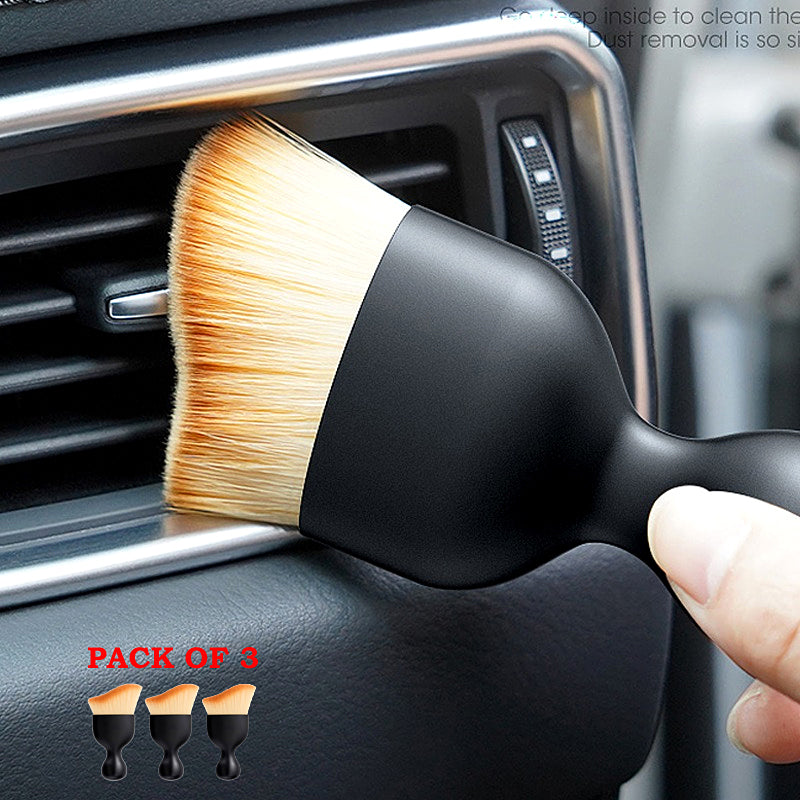 Pack of 3 Ultra Soft Detailing Brush – Multi-Purpose Cleaning Tool for Car Interior, Home & Office