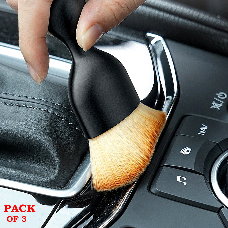 Pack of 3 Ultra Soft Detailing Brush – Multi-Purpose Cleaning Tool for Car Interior, Home & Office