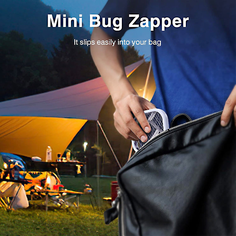 Mini 2-in-1 USB Electric Mosquito Racket & UV Bug Zapper Lamp – Portable, Chemical-Free Bug Killer