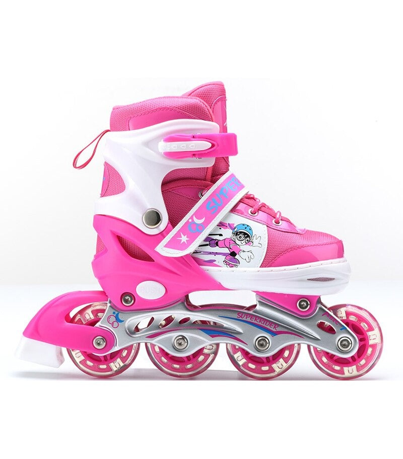 Adjustable Children Single Four-Wheel Roller Skates Skating Shoes