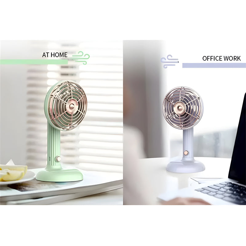 Compact Mini Portable USB Rechargeable Lightweight Handheld Cooling Fan With Adjustable Angle For Living Room, Bedroom And Office