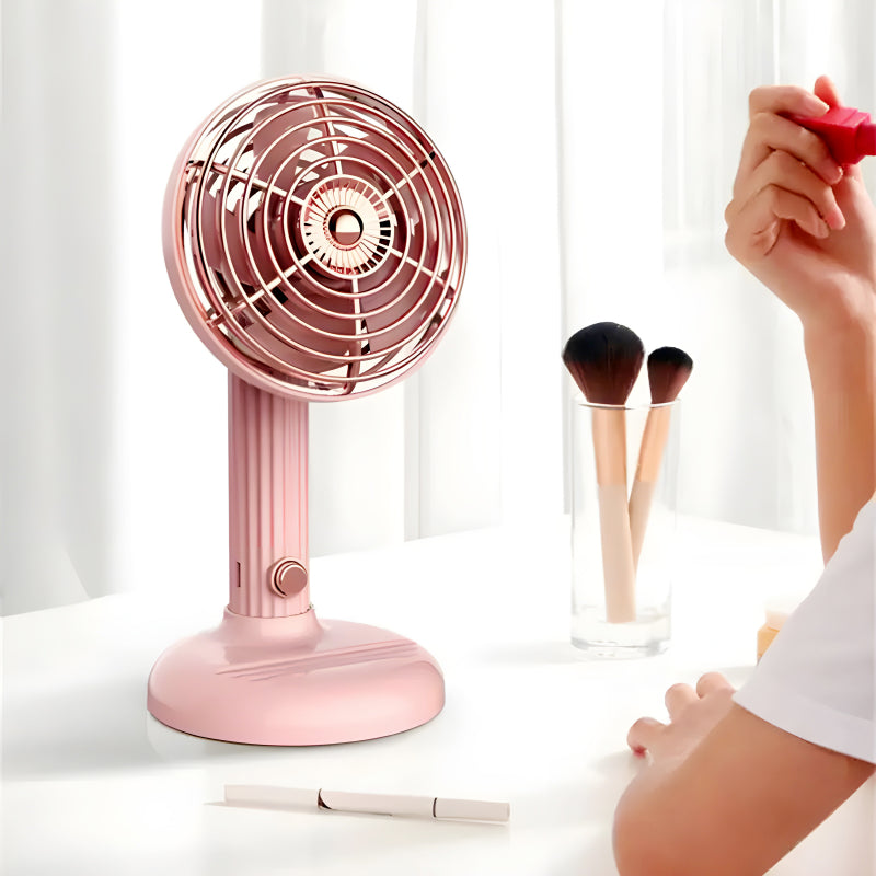 Compact Mini Portable USB Rechargeable Lightweight Handheld Cooling Fan With Adjustable Angle For Living Room, Bedroom And Office