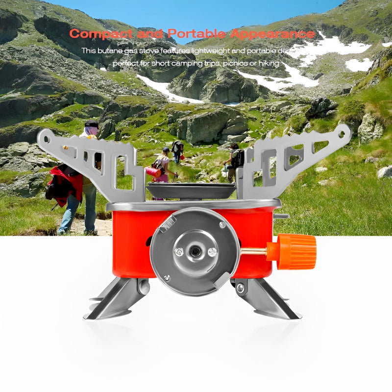 K-202 Compact & High-Quality Mini Portable Foldable Card Type Stove For Outdoor Camping