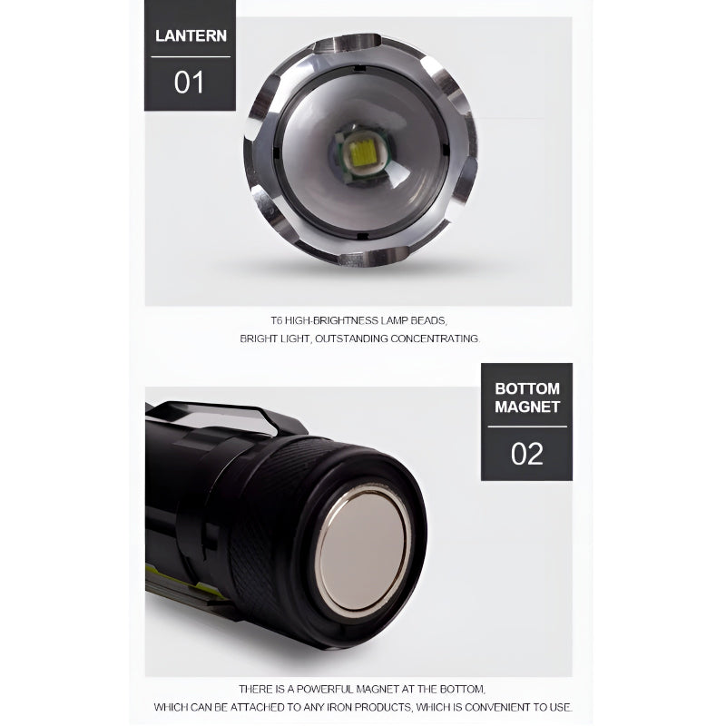 Ruilang P90 High-Quality Powerful 1Km Long Range USB Rechargeable LED Torch Light