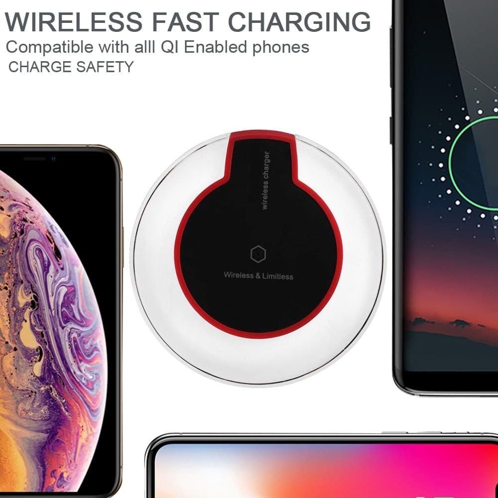 Universal Qi Charging Pad Mobile Phone Adapter Dock Station Wireless Charger