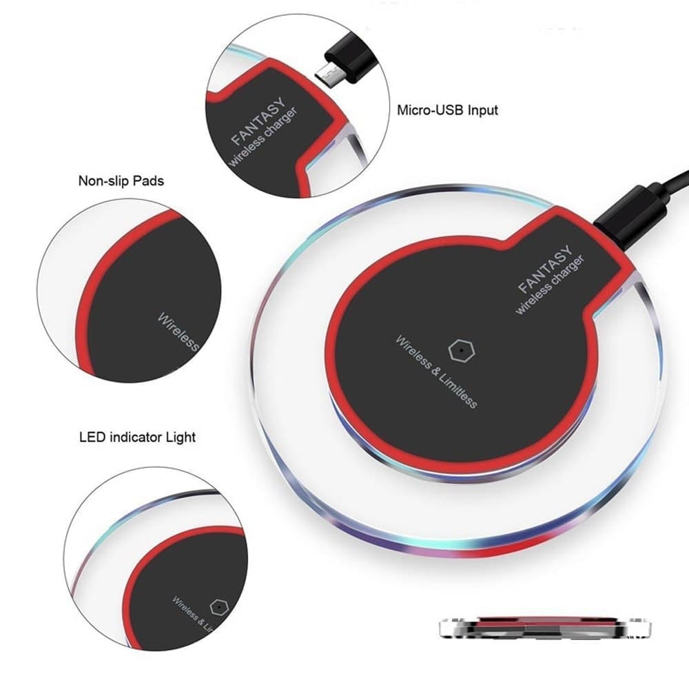 Universal Qi Charging Pad Mobile Phone Adapter Dock Station Wireless Charger