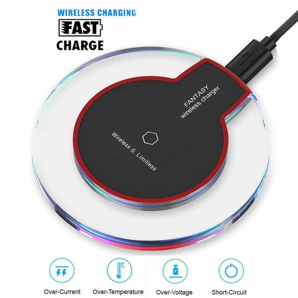 Universal Qi Charging Pad Mobile Phone Adapter Dock Station Wireless Charger