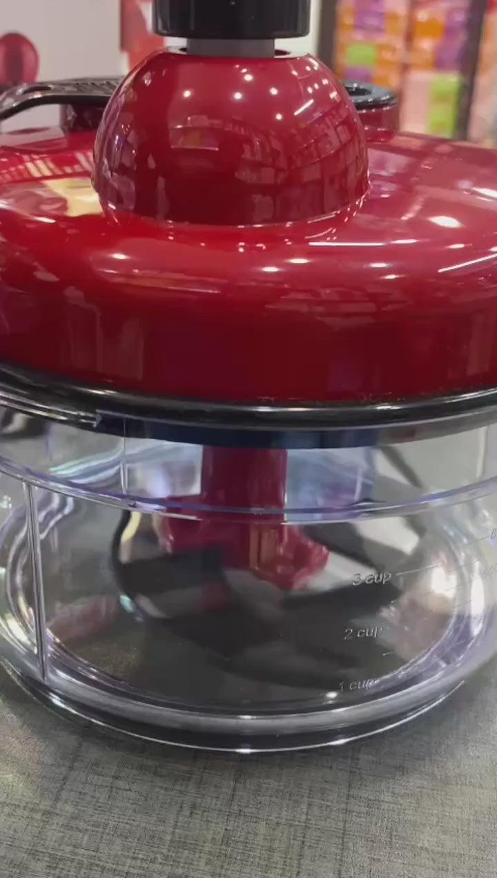 10 Functions Manual Food Chopper (Chopping, Mixing, Salad Spinner)