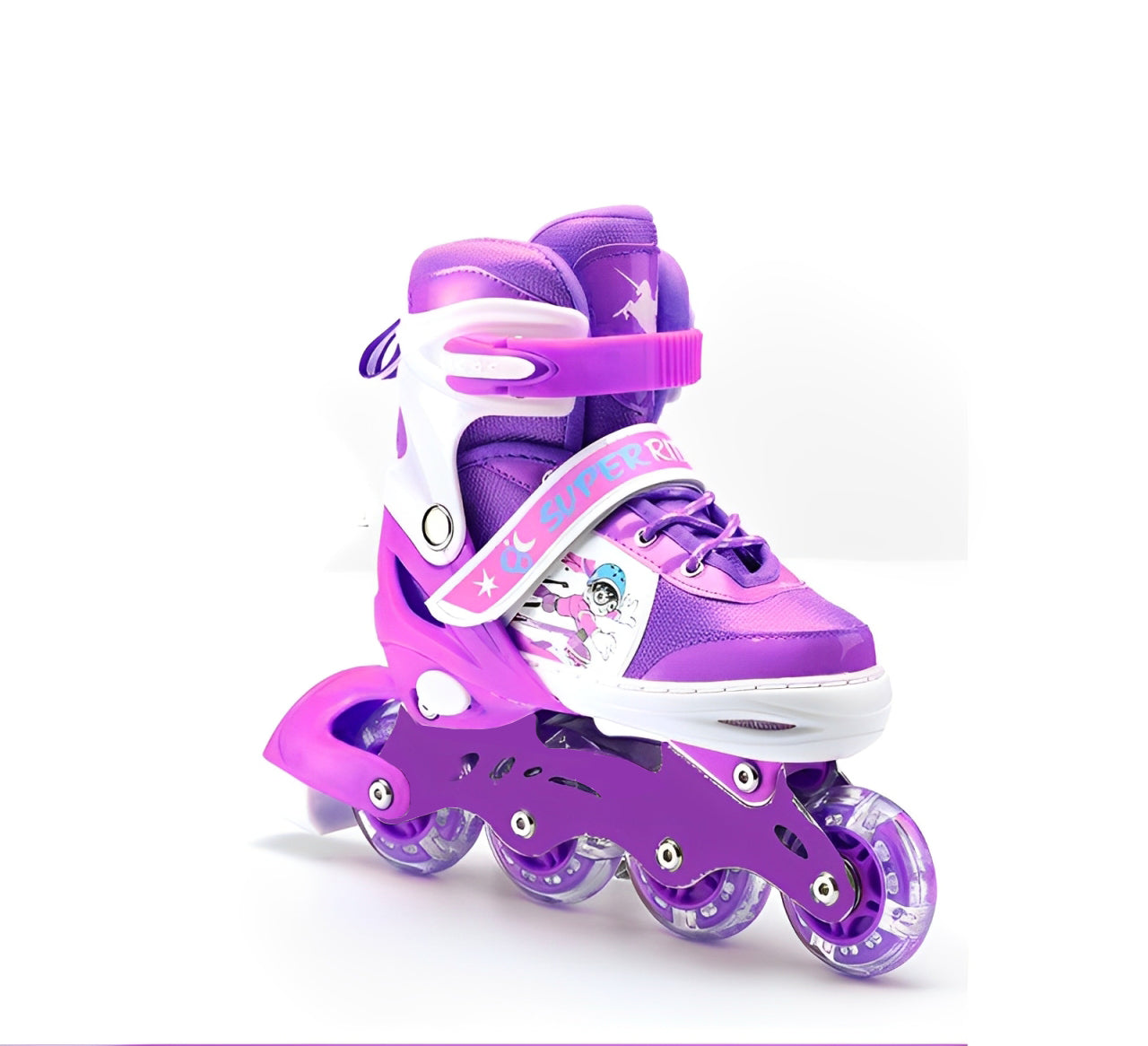 Adjustable Children Single Four-Wheel Roller Skates Skating Shoes