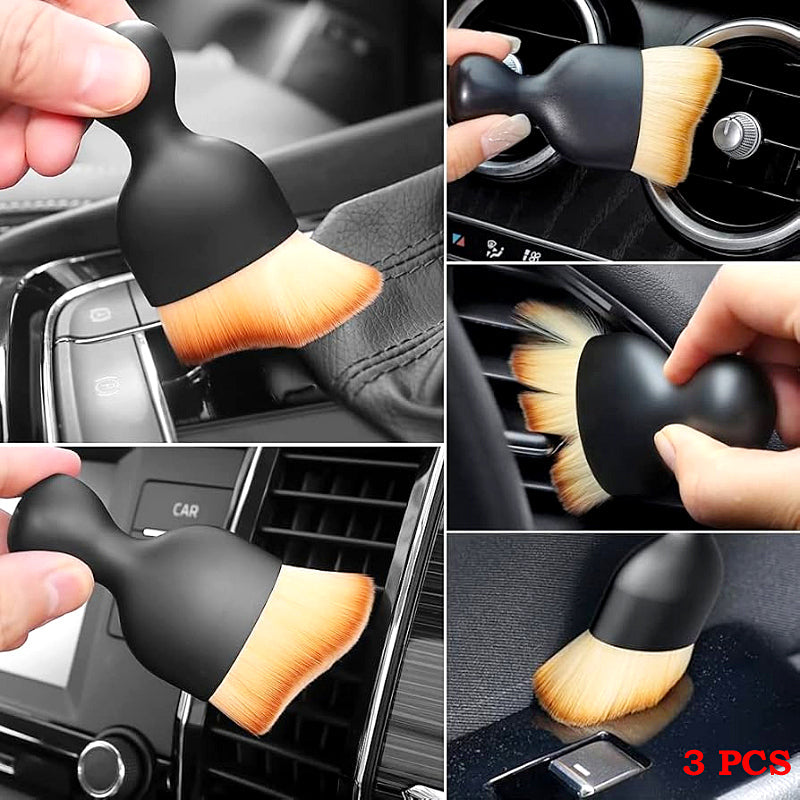 Pack of 3 Ultra Soft Detailing Brush – Multi-Purpose Cleaning Tool for Car Interior, Home & Office