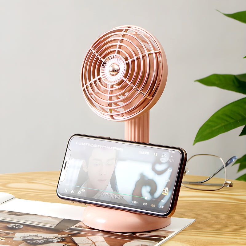 Compact Mini Portable USB Rechargeable Lightweight Handheld Cooling Fan With Adjustable Angle For Living Room, Bedroom And Office