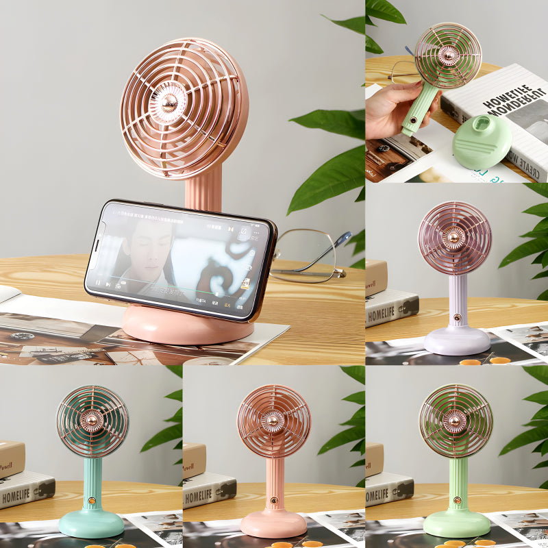 Compact Mini Portable USB Rechargeable Lightweight Handheld Cooling Fan With Adjustable Angle For Living Room, Bedroom And Office