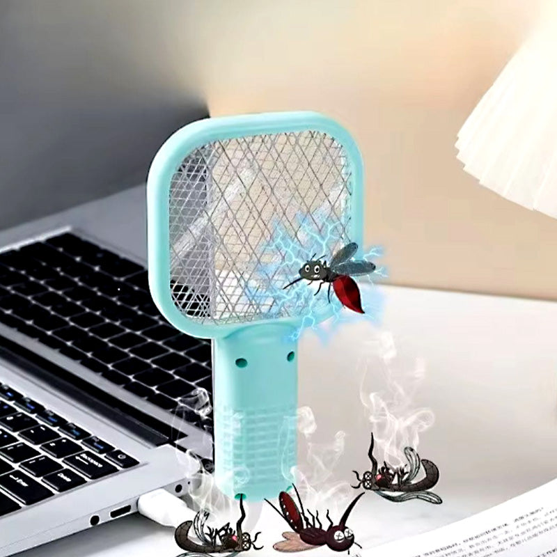 Mini 2-in-1 USB Electric Mosquito Racket & UV Bug Zapper Lamp – Portable, Chemical-Free Bug Killer