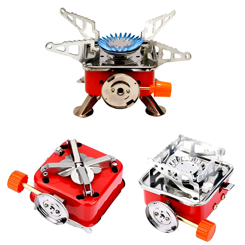 K-202 Compact & High-Quality Mini Portable Foldable Card Type Stove For Outdoor Camping